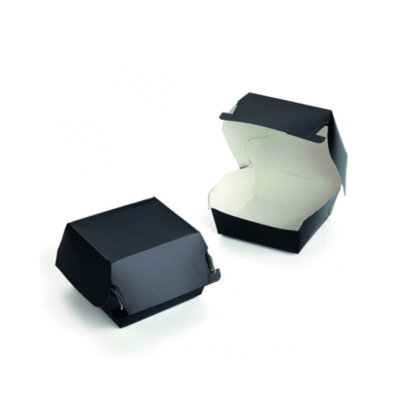 Cutie burger mediu NEGRU, 100/set